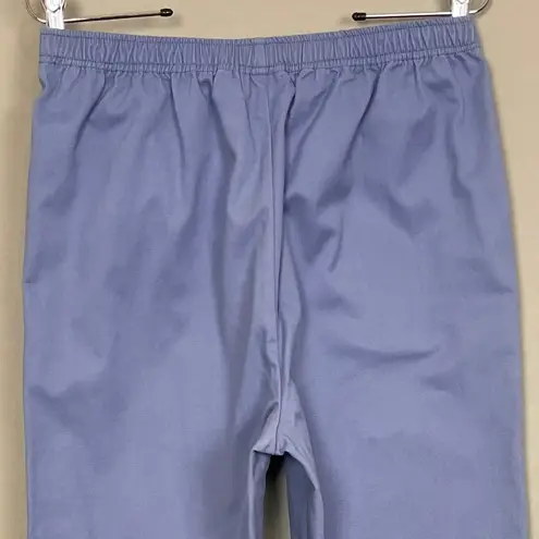 Appleseed's Pants Women Slacks Periwinkle Elastic Waistband Straight Leg Size 8 Blue