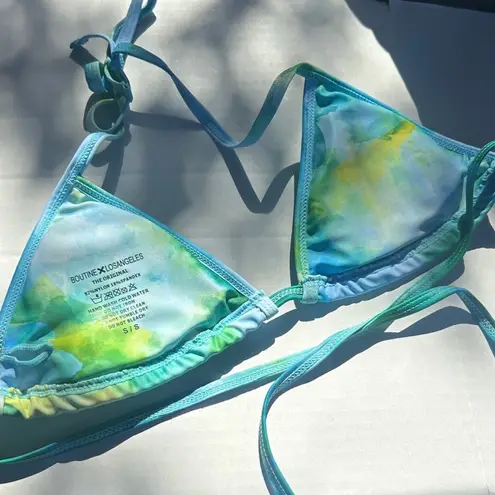 NWOT Boutine LA Green Wash Watercolor Bikini Top II Size Small