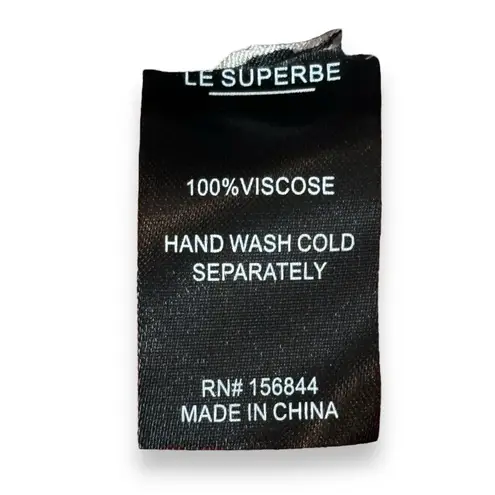 Le Superbe Women's Black White Luau Floral Tube Tank Top Size S Petite