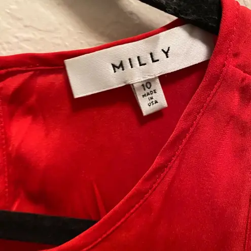 Milly Sleeveless Silk Blend Blouse Size 10