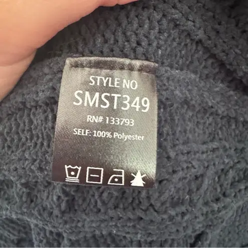 POL  Black Enola Open Tie Back Oversized Sweater Size Large - Image 6