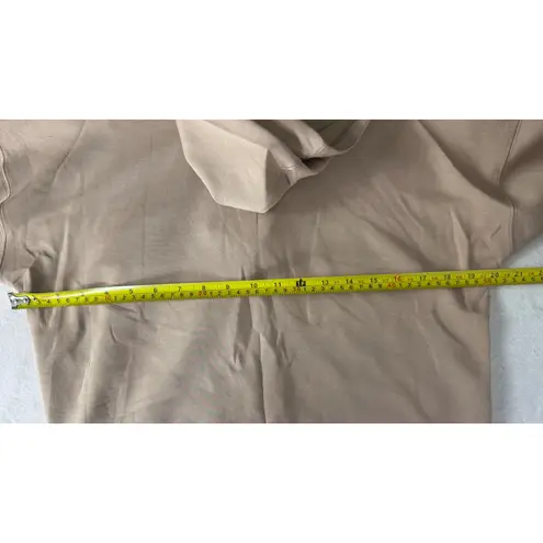 Ideology Women's Beige Quarter Zip Hoodie Sweatshirt Size Small Relaxed Fit