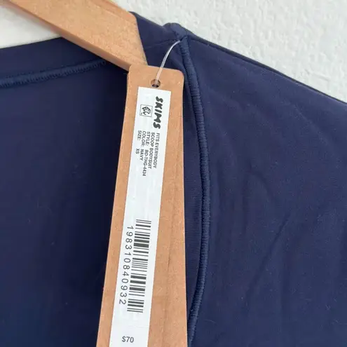 SKIMS Fits Everybody Long Sleeve Scoop Bodysuit in Navy, Size X-Small