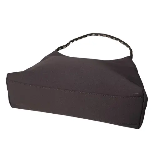 Salvatore Ferragamo Shoulder Bag Purse Nylon Chain Brown EUC