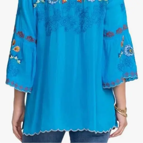 Johnny Was extremely heavily embroidered bell sleeved Maverick blouse NWT RARE