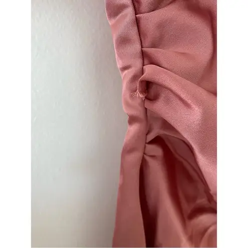 We Wore What Pink Long Sleeve Silky Cowl Neck Mini Dress Homecoming Size 0