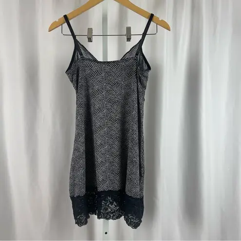 Marilyn Monroe Medium Lace Abstract Polka Dot Slip Dress Nightgown Silky Satiny