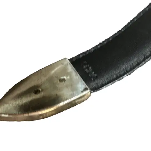 Men's Unbranded Black Leather Belt Size 34