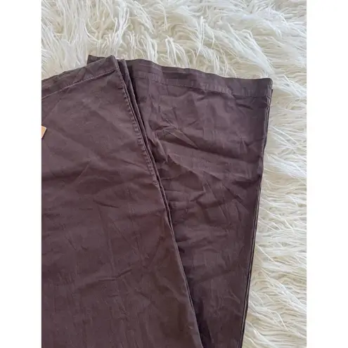 SKIMS Cotton Poplin Straight Leg Pant Washed Dark Sepia Size XS