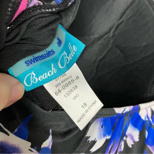 Swimsuits for all 2 piece swimsuit tankini women’s 18 black purple floral plus