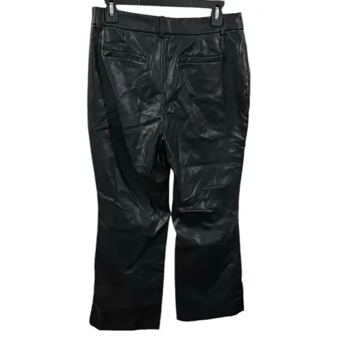 Bagatelle black kick flare ankle leg faux leather pants size M