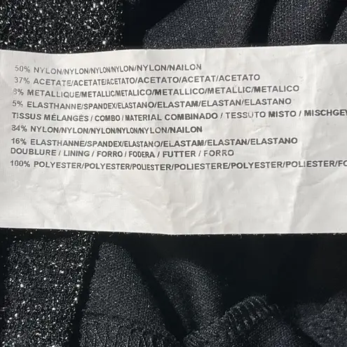 Joseph Ribkoff SZ 6 Bodycon Dress Scoop Neck 3/4 Sleeve Stretch Sparkly Glitter