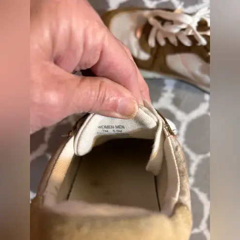 Madewell  Brown Cream Peach Sneakers athletic athleisure colorful leather canvas