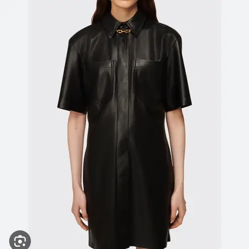 NANUSHKA “Berto” Vegan Leather Collared Button