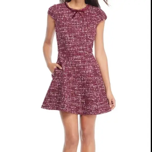 Gal Meets Glam Petite Nell Boucle Dreams Tweed Dress