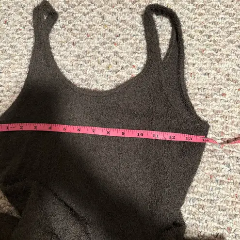 Amomento Taupe Nylon Mini Dress In Brown