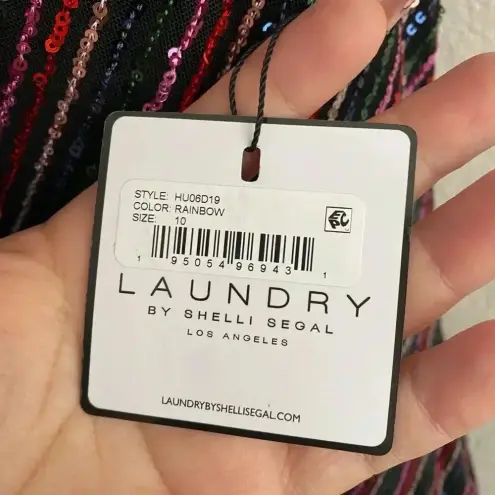 Laundry by Shelli Segal 🆕  COLORFUL SEQUIN SLIP DRESS 10🆕