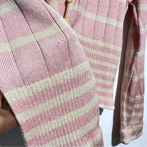 Caroll Elegance pink pastel cardigan sweater knit set size small : Box 006: