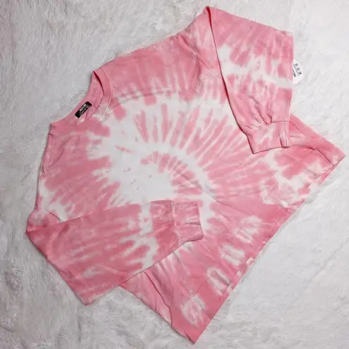 Jolie & Joy Tie Dye Asymmetrical Sweatshirt Sz 1X Pink