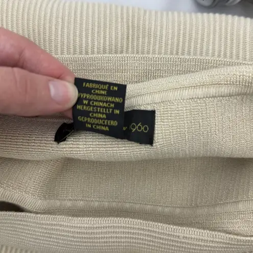 House of Harlow 1960 Ribbed Knit Pencil Skirt Size M Beige Women's Size M