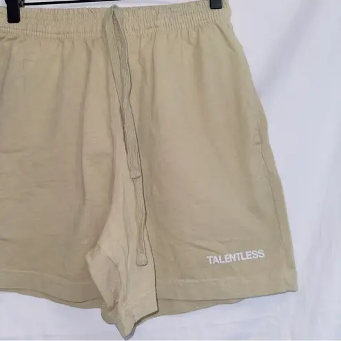 Talentless brown high waisted pull on casual loungewear sweat short size small