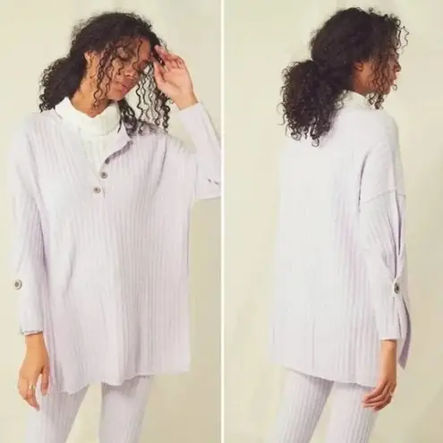 Free People  Around the Clock Tunic Sweater Lavender Size Small