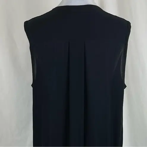 Vince  Black Drop Waist Pleated Neutral Minimalist Midi Dress NWOT Size XL