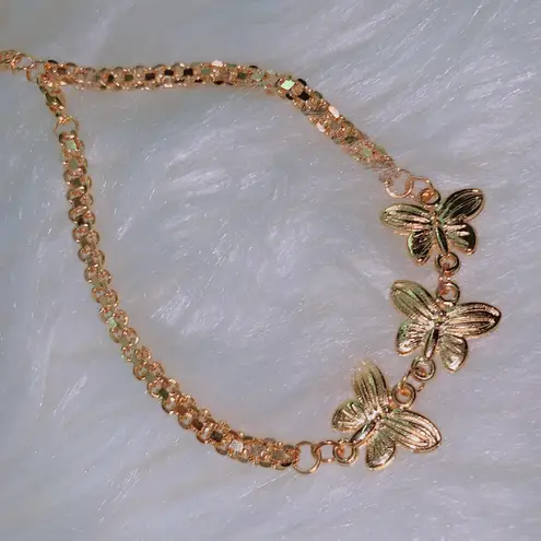 Gold Butterfly Anklet