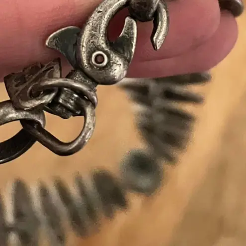 Vintage Silver Tone Metal Circle Medallion Coin Chain Belt