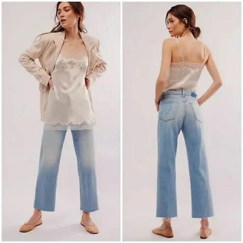 💕MOTHER SUPERIOR💕 The Rambler Zip Ankle Fray Jeans ~ I'm With the Band 29 NWT Blue