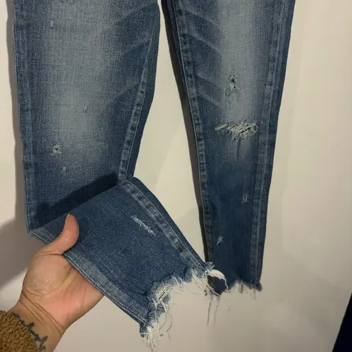 Moussy Vintage Glendale Skinny In Blue Size 24