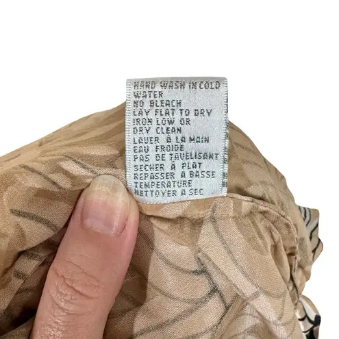 NK IMODE Silk Blend Velvet Burnout Floral Luxurious Long Robe Tan