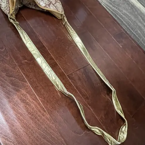 Shea Shea Vintage Gold and Cream Metal Mesh Slouchy Shoulder Bag Purse