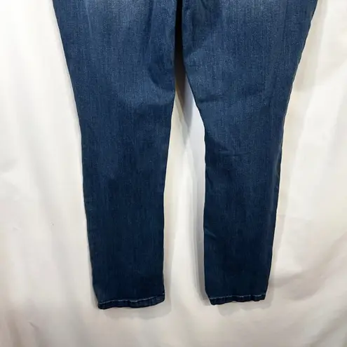 Midnight Velvet Size 14 Jeans Rhinestone Distressed Blue Skinny Mid Rise 829