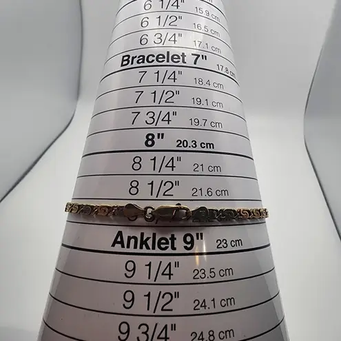 Gold Plated Sterling Silver FAS Snail Chain Bracelet