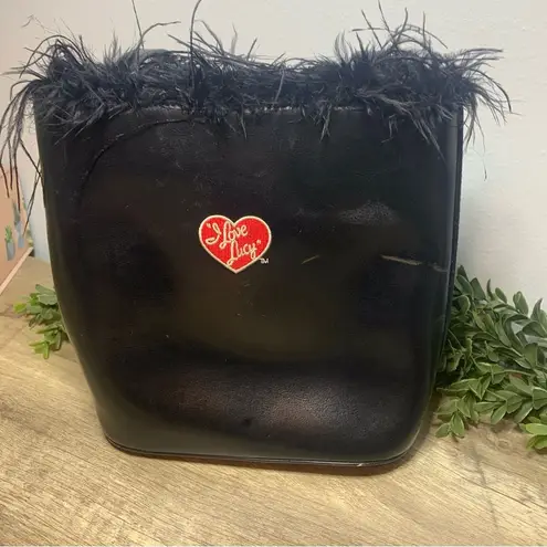 Black I Love Lucy Mini Bag Purse Collectible TV Show Feathers