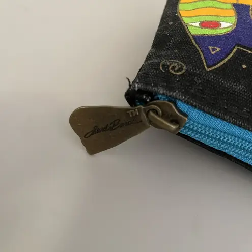 Laurel Burch Cosmetic Makeup Pouch Zippered Pouch Black Cat Faces Feline Art