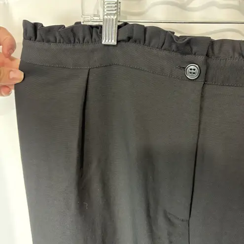 City Chic NWT Black Frill Waist Pants Size XL/22 High Rise Wide Leg Work Office