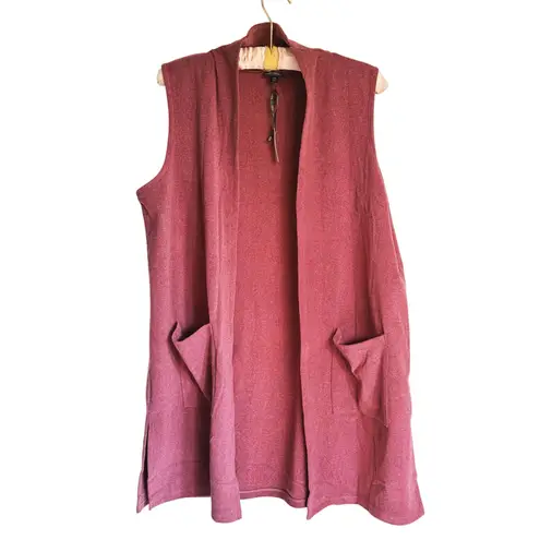 Coco + Carmen NWT Weekend Brushed Pocket Vest L/XL Cozy Lounge Lagenlook Holiday