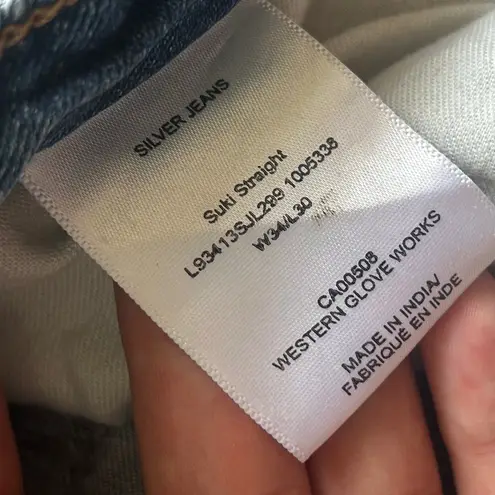 Silver Jeans Blue Straight Leg Jeans Casual Denim 34