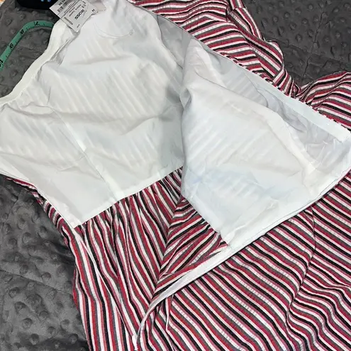 Loft  OUTLET size 6 one shoulder dress striped side zip close no pockets NWT