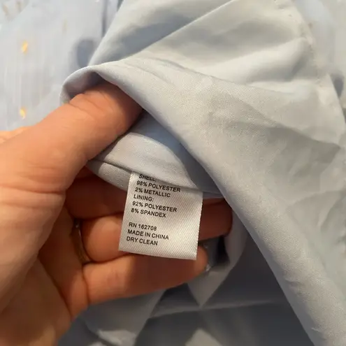 Nation Ltd LDT Goddess Clip-Dot Minidress size 4 NWT Blue gold silver