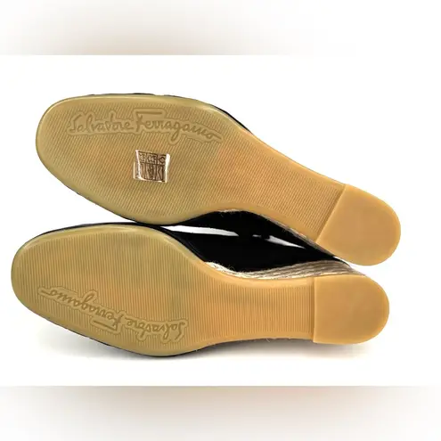 Salvatore Ferragamo CANARIA CROSTA ESPADRILLE WEDGE SUEDE BOOTIES SIZE 10.5