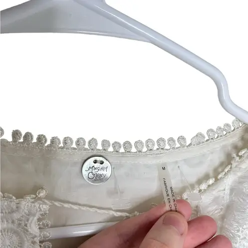 margaret o'leary Margaret O’Leary White Lace & Fringe Dress