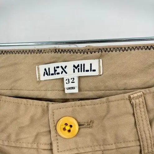 Alex Mill Standard Signature Pleated Pant Chino Tan Ankle pants Size 32 unisex Size undefined