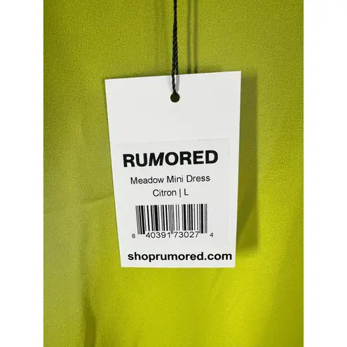Rumored Meadow Slip Mini Dress Citron Size Large