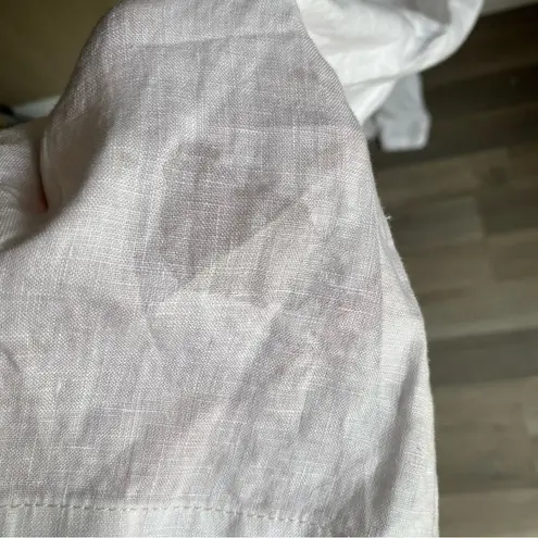 Faherty NWT 100% Linen Ozzy Jumpsuit in Oyster, Size Large