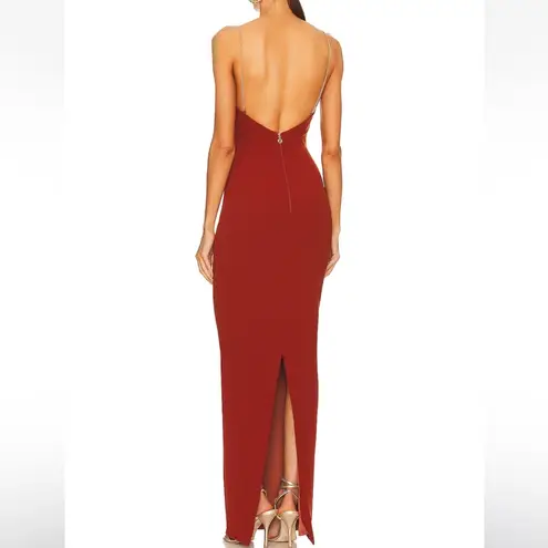 Nookie Australia Formal Bodycon Low Back Floor Length Maxi Lexi Chain Gown Slit