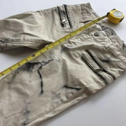 ZARA : MARBLE EFFECT PRINT WAXED‎ PANTS SLIM JEANS