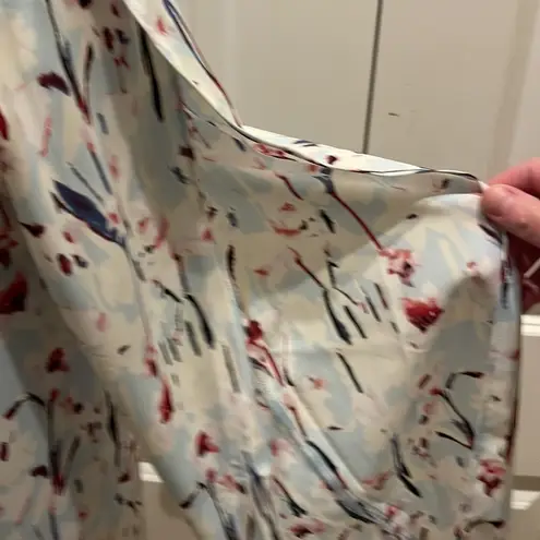 Haute Hippie , boho floral tunic, long open sleeve, lined, high low cut, SZ xxs